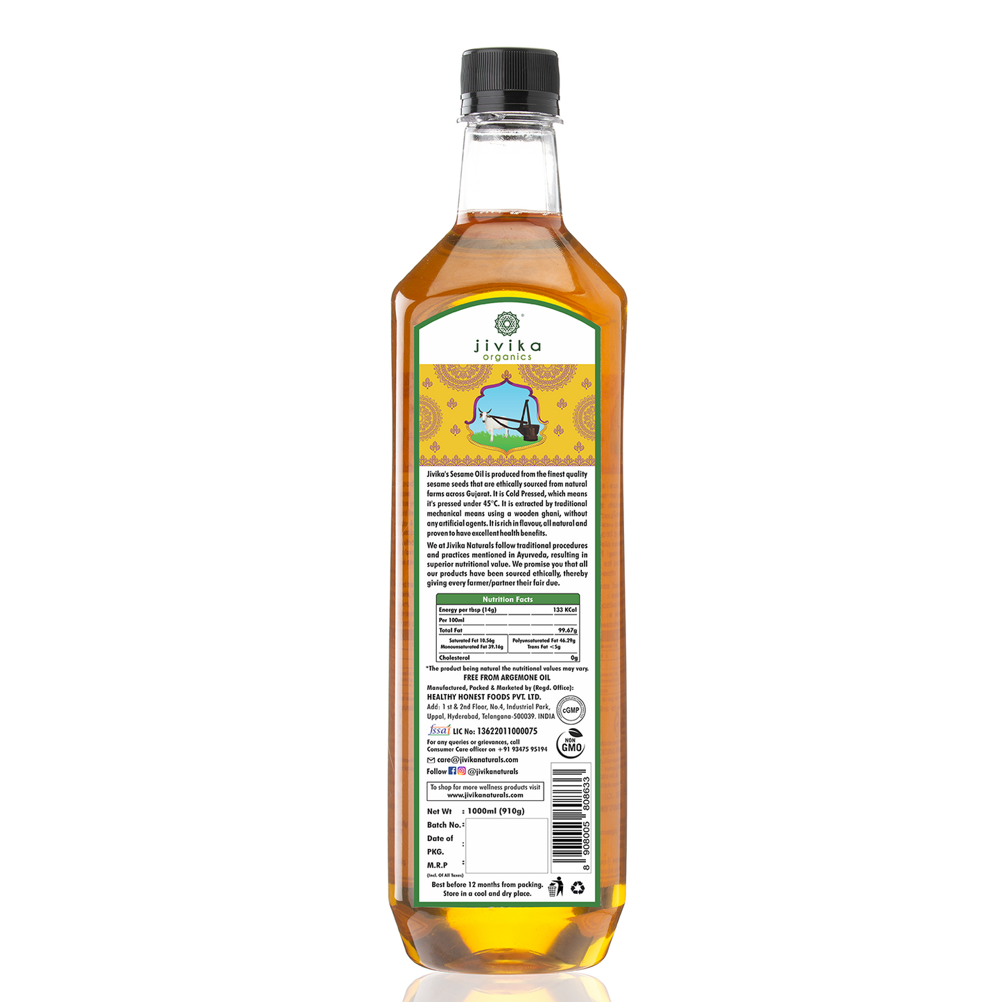 COLD PRESSED SESAME OIL WOOD PRESSED