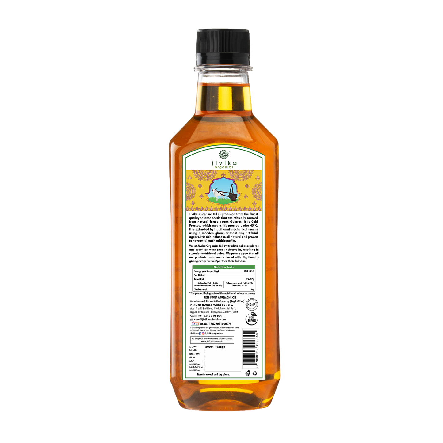 COLD PRESSED SESAME OIL WOOD PRESSED