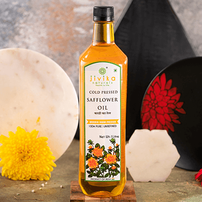 Cold Pressed Pure, Natural & Unrefined Safflower Oil (Extracted In Wooden Ghani)
